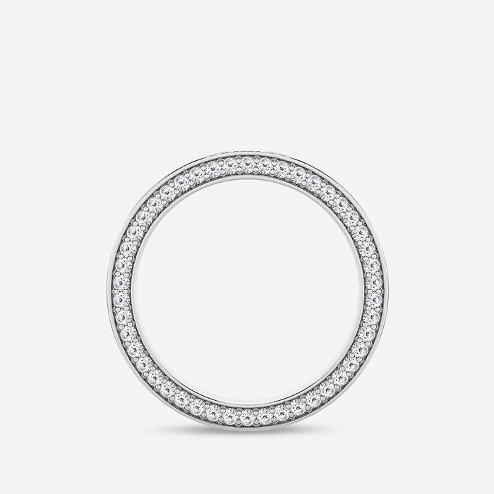 Satin Flat Eternity - 7/8 ctw Round Lab Grown Diamond 4mm Satin Finish Flat Eternity Band